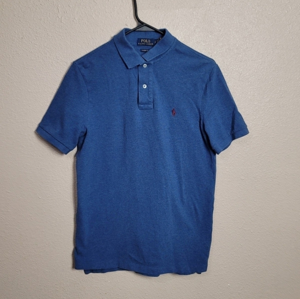 Ralph Lauren Tee Shirt Youth Cotton Shorts Sleeve  Size 12 Blue